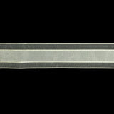 Coconut Milk Woven Ribbon with Sheer Organza Borders - 0.75"