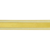 Yellow Woven Ribbon with Sheer Organza Borders - 0.75"