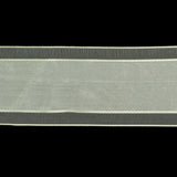 Coconut Milk Woven Ribbon with Sheer Organza Borders - 1.5"