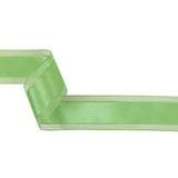 Patina Green Woven Ribbon with Sheer Organza Borders - 1.5"