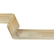Beige and White Ombre Woven Ribbon with Sheer Organza Borders - 1.5"