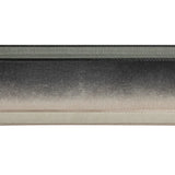 Black and Odyssey Gray Ombre Woven Ribbon with Sheer Organza Borders - 1.5"