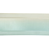 Sky Blue and Star White Ombre Woven Ribbon with Sheer Organza Borders - 1.5"