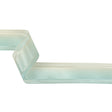 Sky Blue and Star White Ombre Woven Ribbon with Sheer Organza Borders - 1.5"