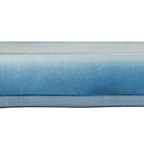 Ultramarine and Light Blue Ombre Woven Ribbon with Sheer Organza Borders - 1.5"