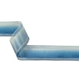 Ultramarine and Light Blue Ombre Woven Ribbon with Sheer Organza Borders - 1.5"