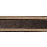 Fudge Woven Ribbon with Sheer Organza Borders - 1"