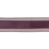 Sunset Purple Woven Ribbon with Sheer Organza Borders - 1"