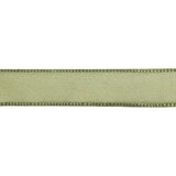 Moss Shimmering Organza Ribbon with Woven Edges - 0.75"