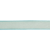 Sky Blue Shimmering Organza Ribbon with Woven Edges - 0.75"