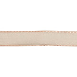 Peach Shimmering Organza Ribbon with Woven Edges - 0.75"