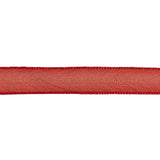 Red Shimmering Organza Ribbon with Woven Edges - 0.75"
