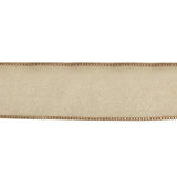 Beige Shimmering Organza Ribbon with Woven Edges - 1.125"