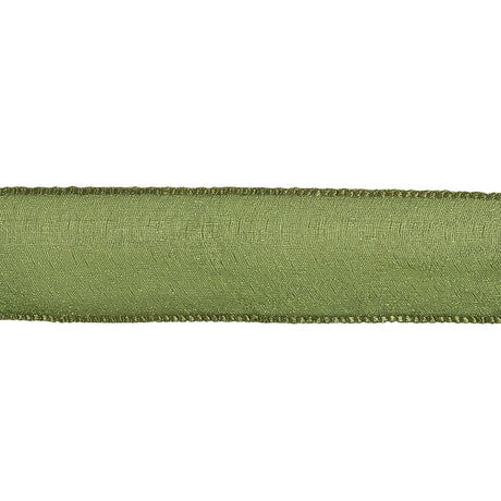 Moss Shimmering Organza Ribbon with Woven Edges - 1.125"