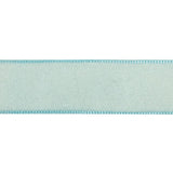 Sky Blue Shimmering Organza Ribbon with Woven Edges - 1.125"