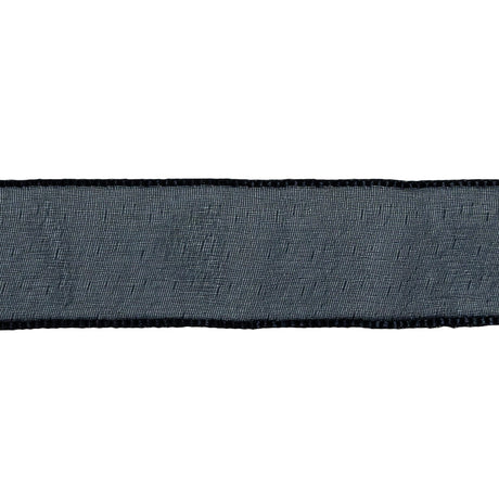 Navy Shimmering Organza Ribbon with Woven Edges - 1.125"