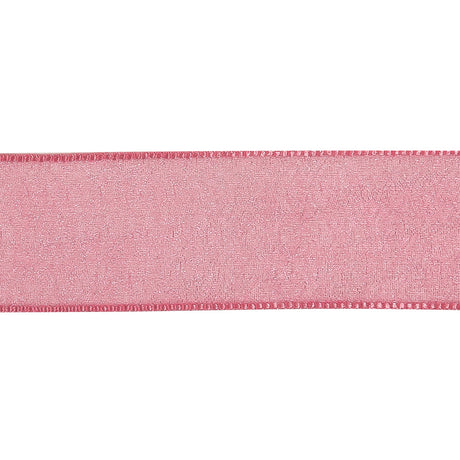 Hot Pink Shimmering Organza Ribbon with Woven Edges - 1.125"