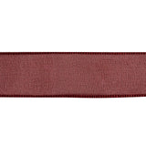 Wine Shimmering Organza Ribbon with Woven Edges - 1.125"