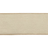 Beige Shimmering Organza Ribbon with Woven Edges - 1.5"