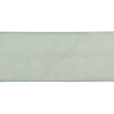 Pale Blue Shimmering Organza Ribbon with Woven Edges - 1.5"