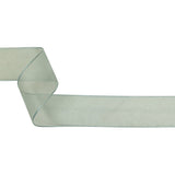Pale Blue Shimmering Organza Ribbon with Woven Edges - 1.5"