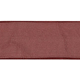 Wine Shimmering Organza Ribbon with Woven Edges - 1.5"