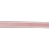 Pale Pink Woven Ribbon with Sheer Organza Borders - 0.5"