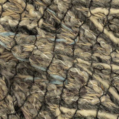 Gray, Beige and Oatmeal Zig Zag Cotton and Polyester Novelty Woven