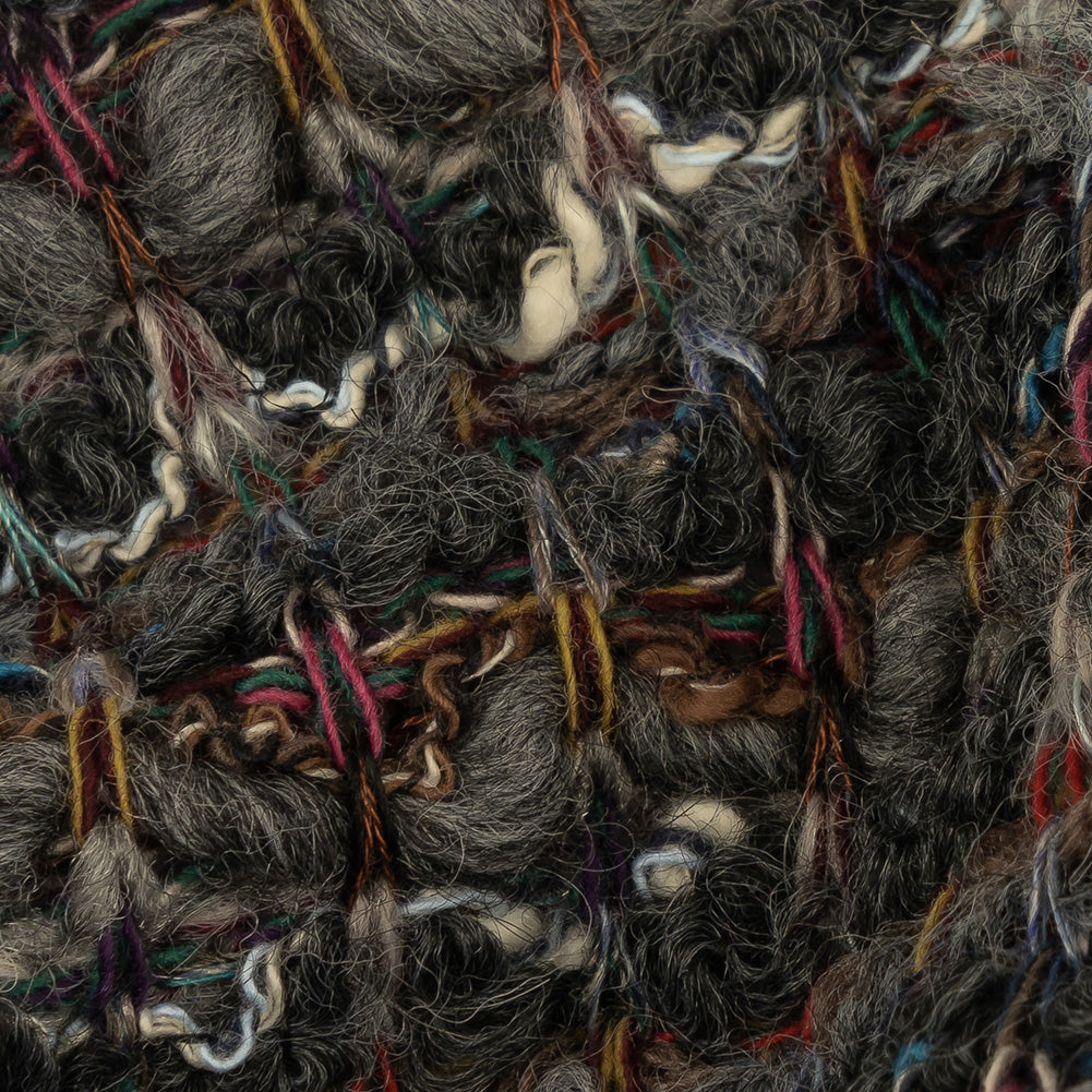 Raven, Gray and Multicolor Striped Chunky Wool Knit