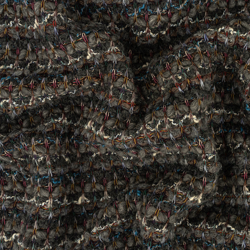 Raven, Gray and Multicolor Striped Chunky Wool Knit