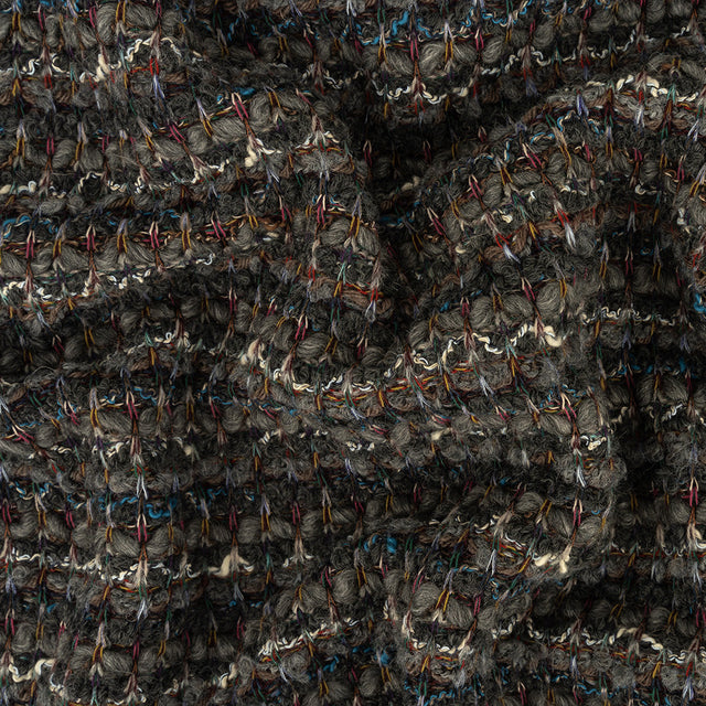 Raven, Gray and Multicolor Striped Chunky Wool Knit