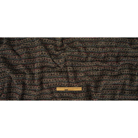 Fuchsia, Goblin Blue and Gray Boucle Stripes Chunky Wool Knit