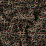 Fuchsia, Goblin Blue and Gray Boucle Stripes Chunky Wool Knit