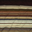Italian Seafoam, Russet and Capulet Olive Stripes Polyester Crepe de Chine Panel