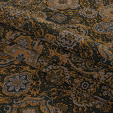 Scarab, Gray and Gold Metallic Medallions Cotton and Polyester Jacquard Knit