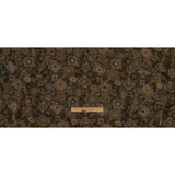 Scarab, Gray and Gold Metallic Medallions Cotton and Polyester Jacquard Knit