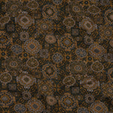 Scarab, Gray and Gold Metallic Medallions Cotton and Polyester Jacquard Knit