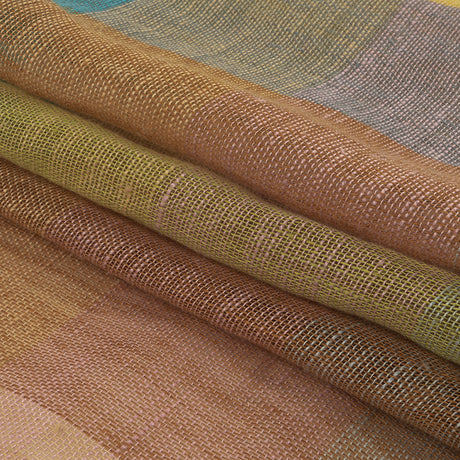 Rainbow Checkered Linen Scrim
