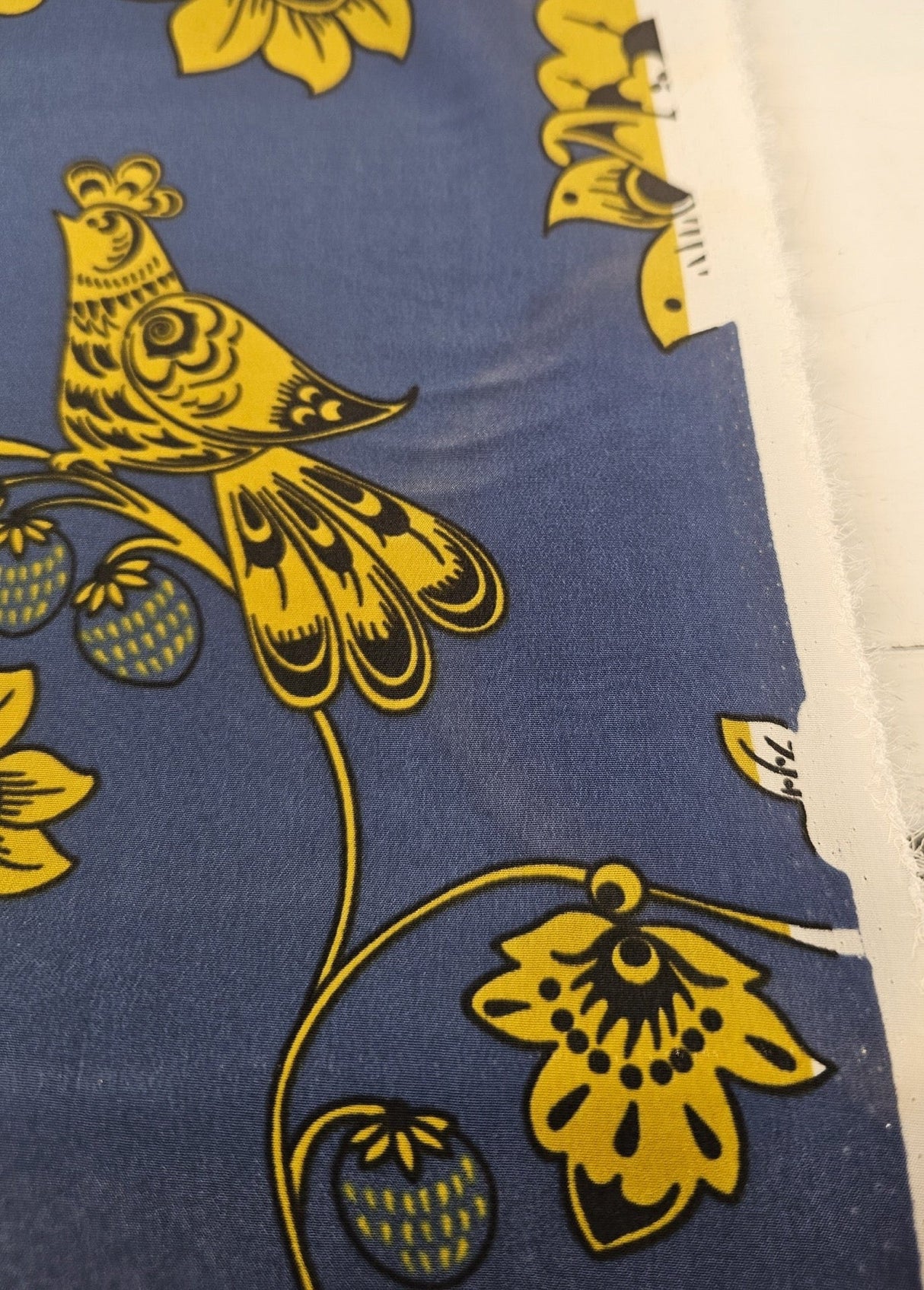 Silk Crepe Printed Blue Floral