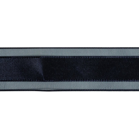 Eclipse Woven Ribbon with Sheer Organza Borders - 1"