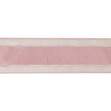 Pale Pink Woven Ribbon with Sheer Organza Borders - 1"