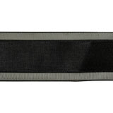 Black Woven Ribbon with Sheer Organza Borders - 1.5"