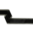 Black Woven Ribbon with Sheer Organza Borders - 1.5"