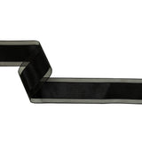 Black Woven Ribbon with Sheer Organza Borders - 1.5"