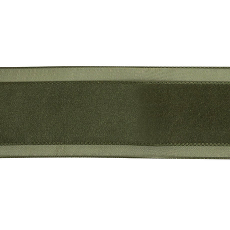 Cypress Woven Ribbon with Sheer Organza Borders - 1.5"