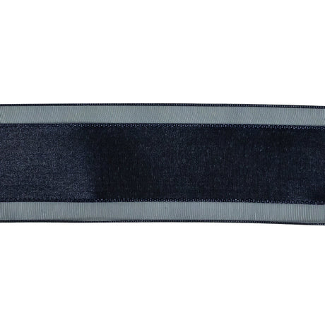 Eclipse Woven Ribbon with Sheer Organza Borders - 1.5"