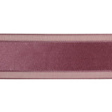 Amaranth Woven Ribbon with Sheer Organza Borders - 1.5"