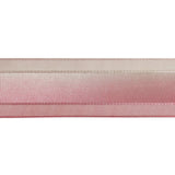 Pink and White Ombre Woven Ribbon with Sheer Organza Borders - 1"