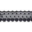 Navy Dimensional Flowers and Net Venise Lace Trim - 2.875"