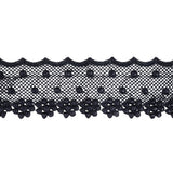 Navy Dimensional Flowers and Net Venise Lace Trim - 2.875"